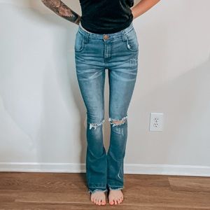 Pretty Little Thing Flare Hi Rise Jeans